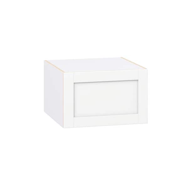 Milton 24 in. W x 24 in. D x 15 in. H Assembled Shaker Wall Bridge Kitchen Cabinet in Bright White with Lift Up Door
