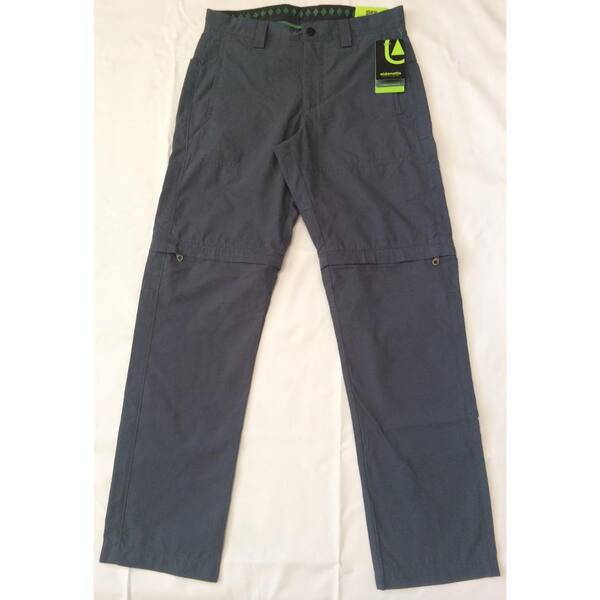 AIDENOTTIS ADVENTURE APPAREL Ripcord Convertible Men's 38 in. Dark Slate Pant