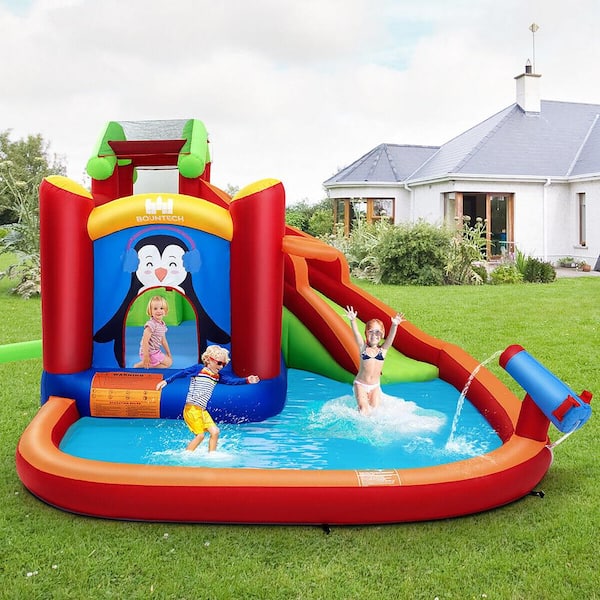 Inflatable Pool Inflatable Water Slide Bouncer Gymax Inflatable