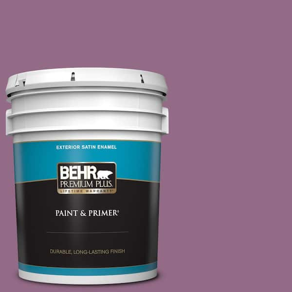 BEHR PREMIUM PLUS 5 gal. #680D-6 Lantana Satin Enamel Exterior Paint & Primer