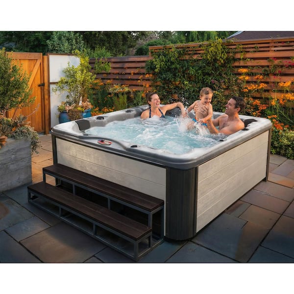 American Spas 6-Person 56-Jet 240-Volt Premium Acrylic Lounge Spa