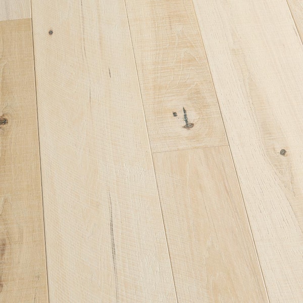 Malibu Wide Plank Take Home Sample - Mandalay Hickory Water Resistant Distressed Engineered Hardwood Flooring - 7 in. x 7 in.