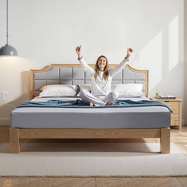 King Size Grounding Sheet – 95% Cotton 5% Silver Fiber, Earthing Fitted Sheet, Gray