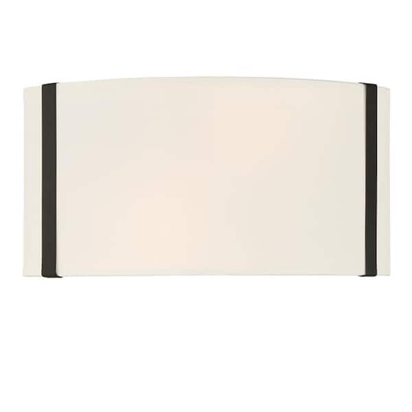 Crystorama Fulton 2-Light Black Sconce