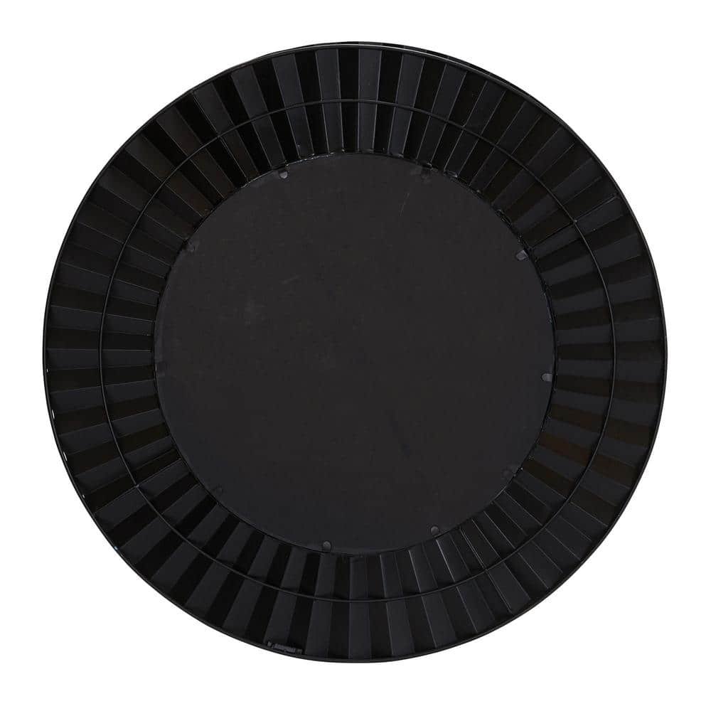 Large Bronze and Gold Round Sunburst Wall Mirror
