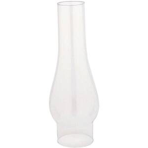 Frosted & Clear Glass Hurricane Chimney Shade 10" Tall 3 3/8" Fitter 