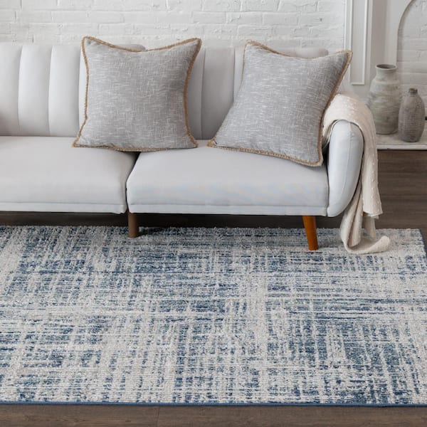 Harmony 6 ft. x 8 ft. Light Gray/Blue Area Rug