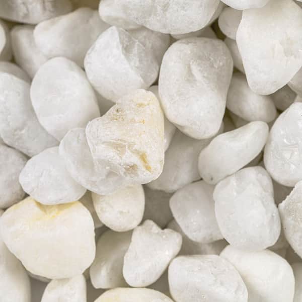 Himalaya White 0.5 cu. ft. per Bag (0.25 in. to 0.75 in.) Bagged Landscape Pebbles (55 Bags/22.5 cu. ft./Pallet)