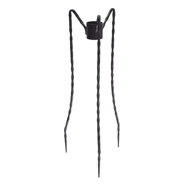 Achla Designs Gazing Globe Ball Stand, Spiked, 31 in. Tall, Black Powder Coat Finish