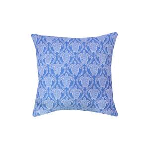 Turtle Ogee Sail Blue Square Outdoor Throw Pillow
