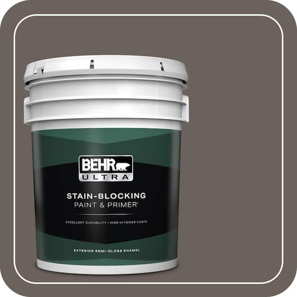 BEHR ULTRA 5 gal. #T11-8 Back Stage Semi-Gloss Enamel Exterior Paint & Primer