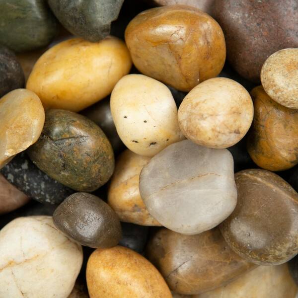 MSI 0.5 cu. ft . 1 in. to 2 in. Mixed Polished Pebbles 40 lbs. Bag