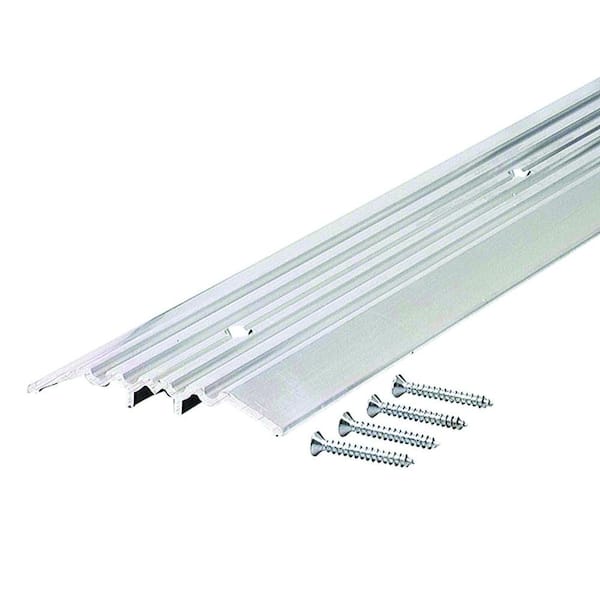 Heavy Duty Fluted Top 4 in. x 36 in. Aluminum Commercial Threshold