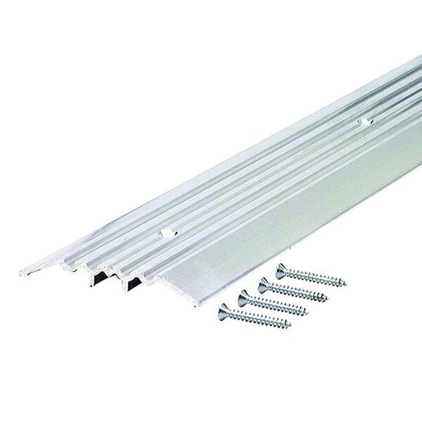M-D Building Products Heavy Duty Fluted Top 4 in. x 59-1/2 in. Aluminum Commercial Threshold