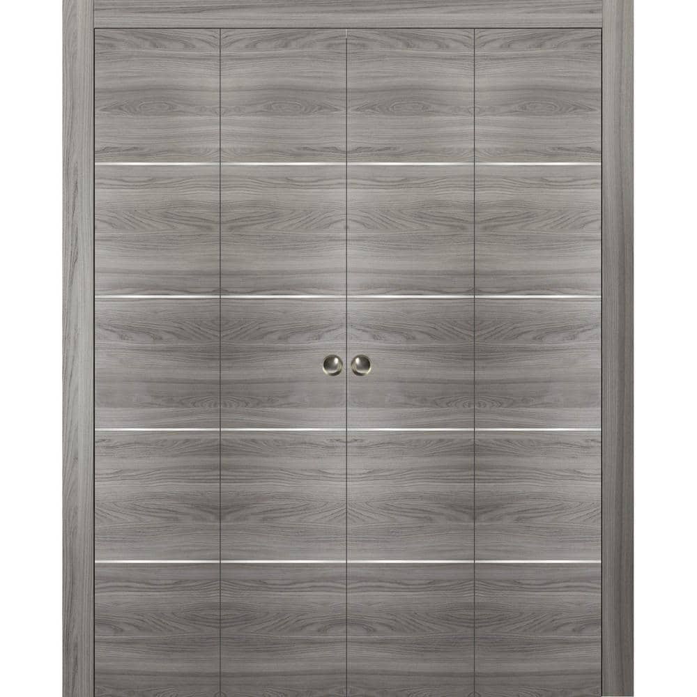 Assemble Required 0020 72 in.  x 80 in. Flush Solid Core Ginger Ash Finished Wood Bifold Door with Double Hardware price history on PriceWatchPro