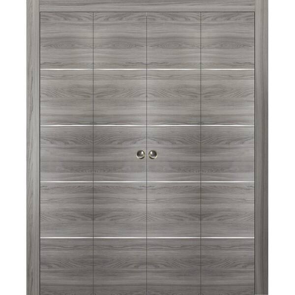 Sartodoors 0020 72 In. X 80 In. Flush Solid Core Ginger Ash Finished ...