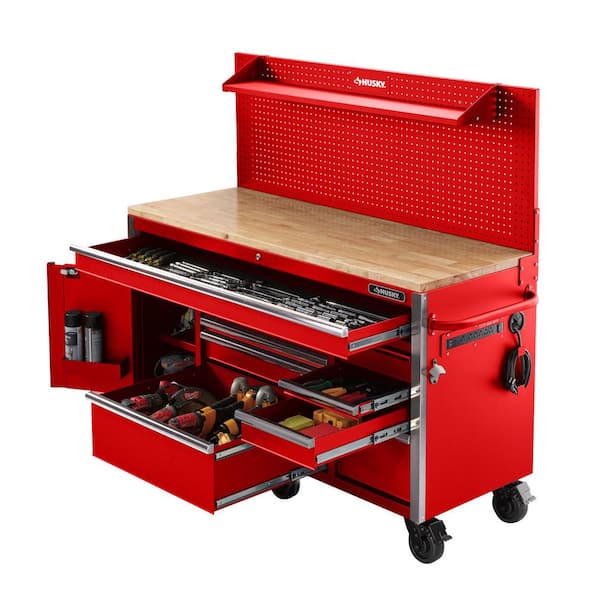 Reviews for Husky Heavy-Duty 61 in. W 10-Drawer, Deep 1-Door Tool
