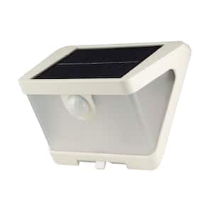 SWL 70-Watt, White, Motion Activated, Outdoor Integrated LED Solar Wedge Light, Dusk to Dawn, 800 Lumens, 4000K