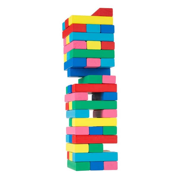 Table Top Wooden Block Wobble Stacking Game Family Fun 