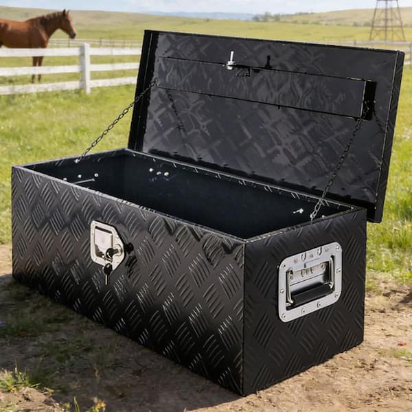 16 Gal. Black Aluminum Deck Box