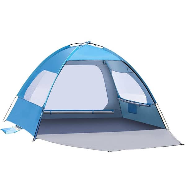 7 ft. x 5 ft. Blue Beach Tent with UPF 50 plus UV Protection