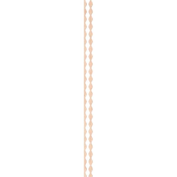 Ekena Millwork Casablanca 94 in. H x 0.25 in. W Slatwall Panels in Red Oak 31-Pack
