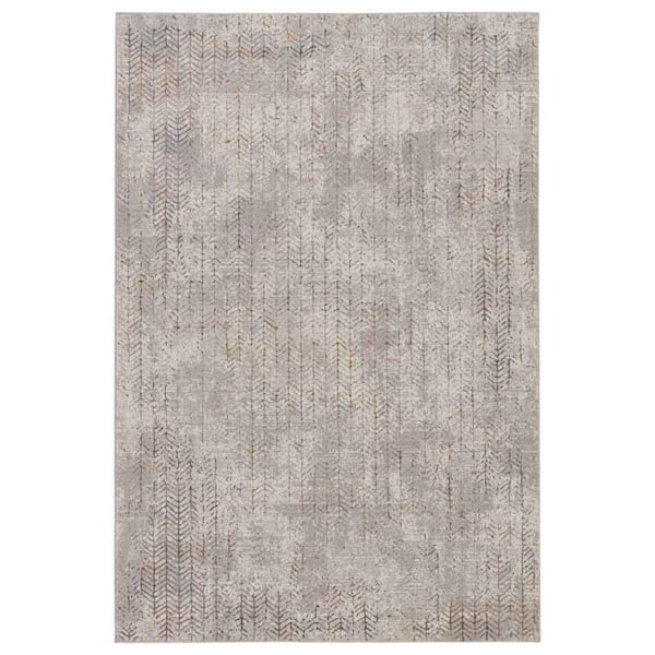 Sylvana Gray/Blue 5 ft. 3in. x 8 ft. Trellis Indoor Area Rug