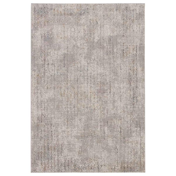 Jaipur Living Sylvana Gray/Blue 5 ft. 3 in. x 8 ft. Trellis Indoor Area Rug