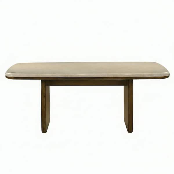 Acme Furniture Austen Vintage Oak Natural Marble 79 in. Double