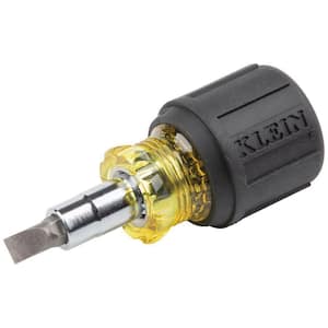 Stubby Multi-Bit Screwdriver/Nut Driver- Cushion Grip Handle