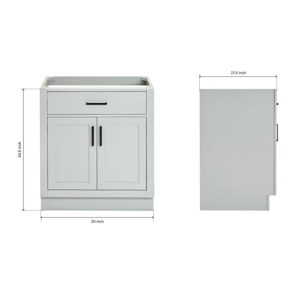 Hepburn 30" Gray Hardwood Single Freestanding Vanity Cabinet