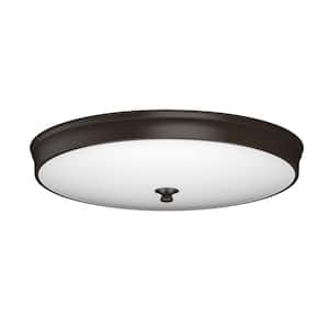 14 in. Transitional LED Ceiling Light Flush Mount Oil-Rubbed Bronze Thin Light Fixture For Kitchen Bedroom 3000K
