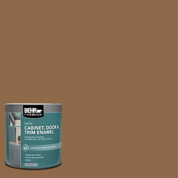 BEHR PREMIUM 1 qt. #SC-115 Antique Brass Satin Enamel Interior/Exterior Cabinet, Door & Trim Paint
