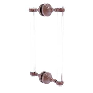 Pacific Grove 12 in. Back to Back Shower Door Pull with Twisted Accents in Antique Copper