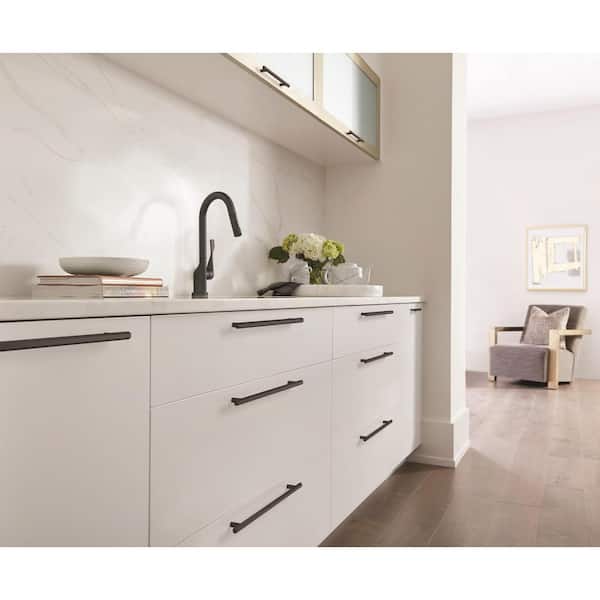 Caliber 10-1/16 in. (256mm) Modern Matte Black Bar Cabinet Pull