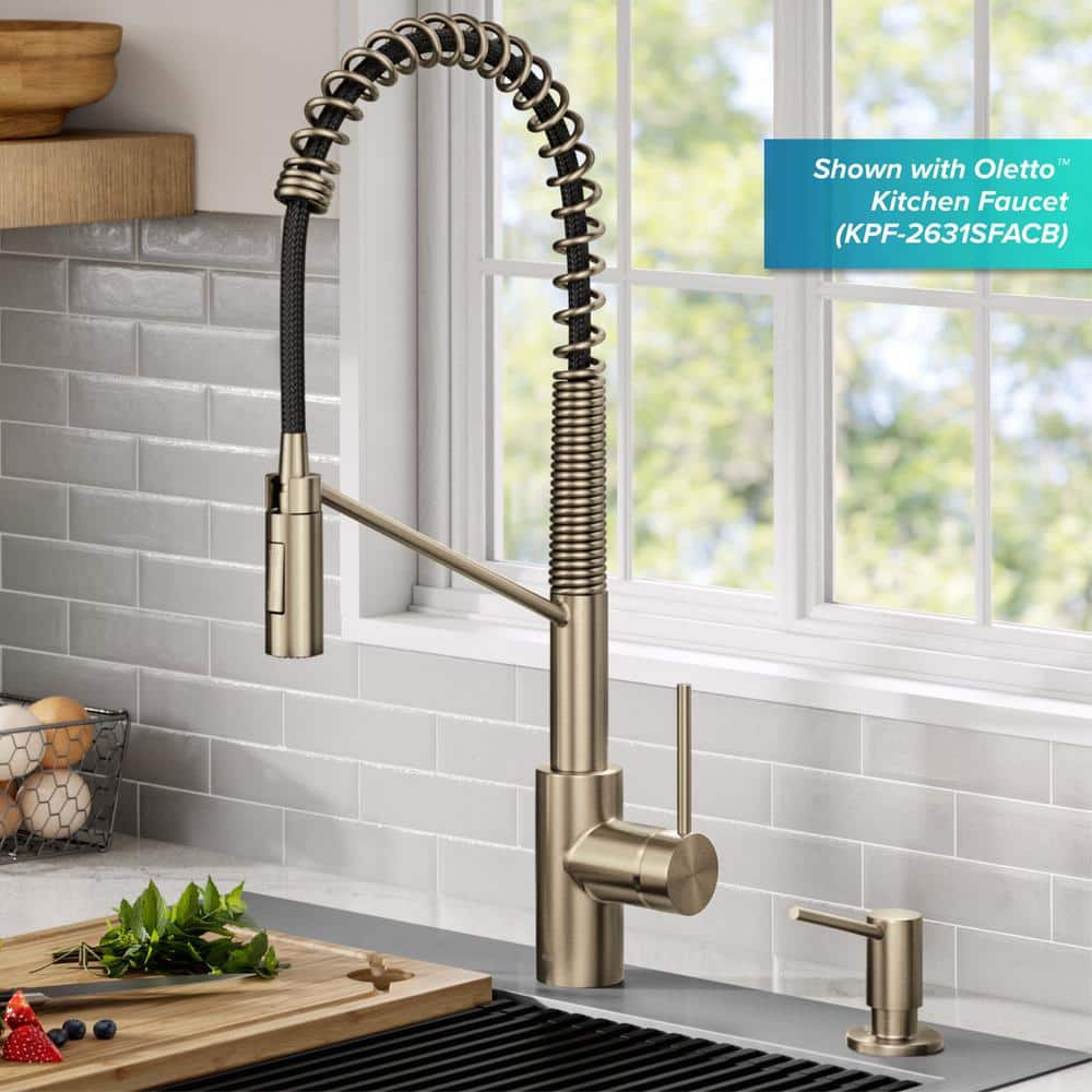 Spot-Free Antique Champagne Bronze Stainless Steel Soap Dispenser