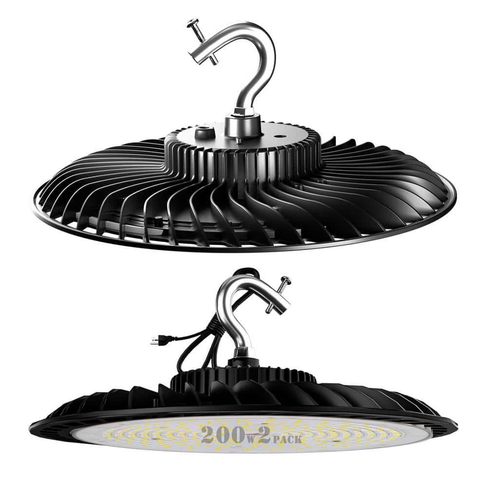 2-Pack of 200-Watt LED High Bay Light 30000LM High Bay LED Shop Lights AC10