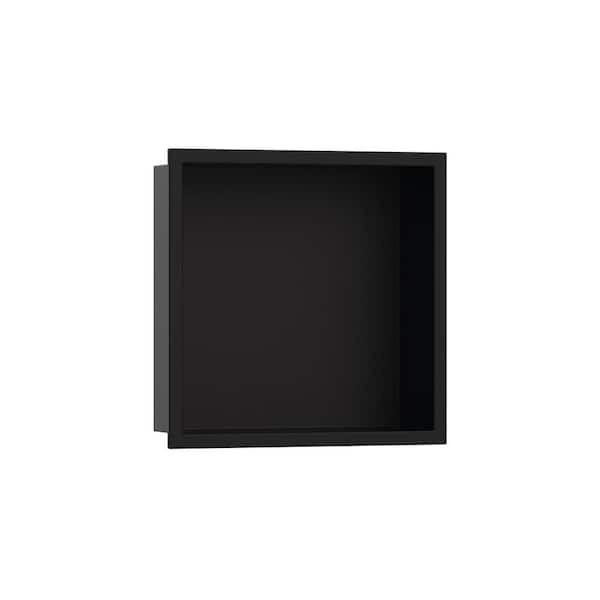 Hansgrohe XtraStoris Original 12 in. W x 12 in. H x 6 in. D Stainless Steel Shower Niche in Matte Black
