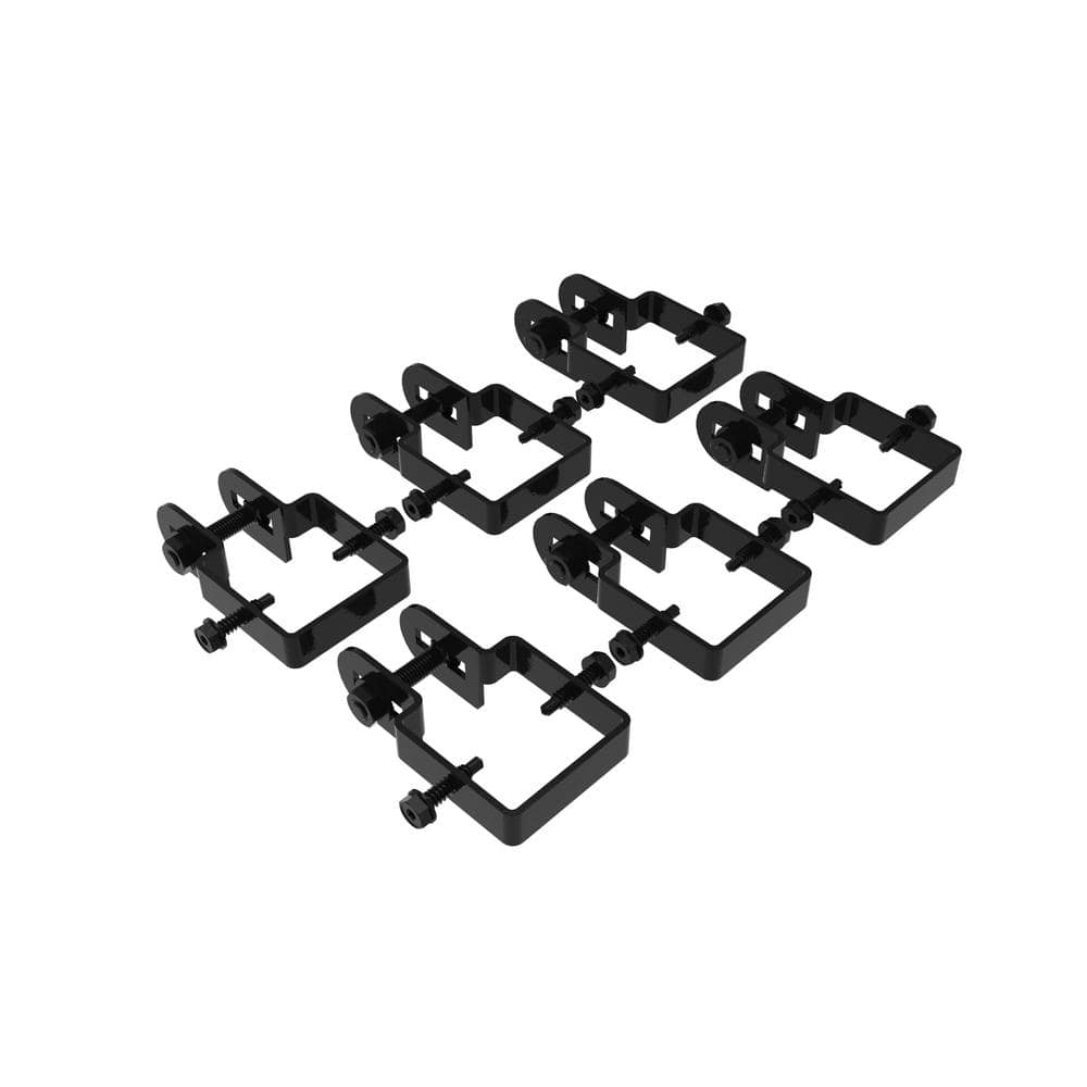 FORTRESS Versai Gloss Black Steel Fence Corner Bracket (6Pack