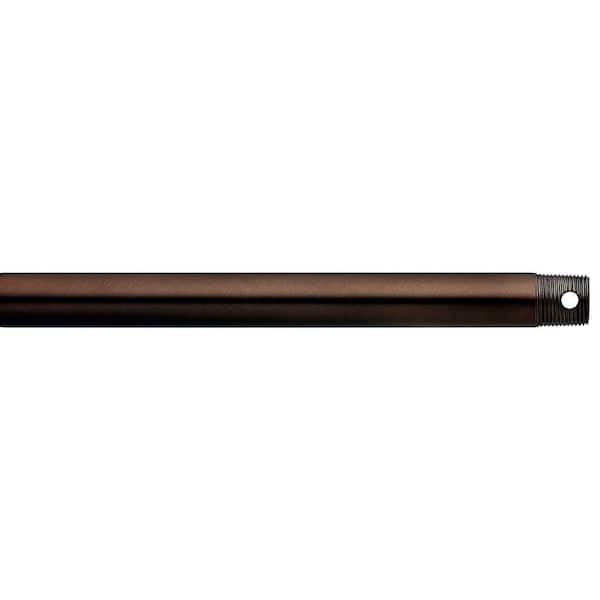 KICHLER Independence 24 in. Oil Brushed Bronze Dual Threaded Ceiling Fan Extension Downrod