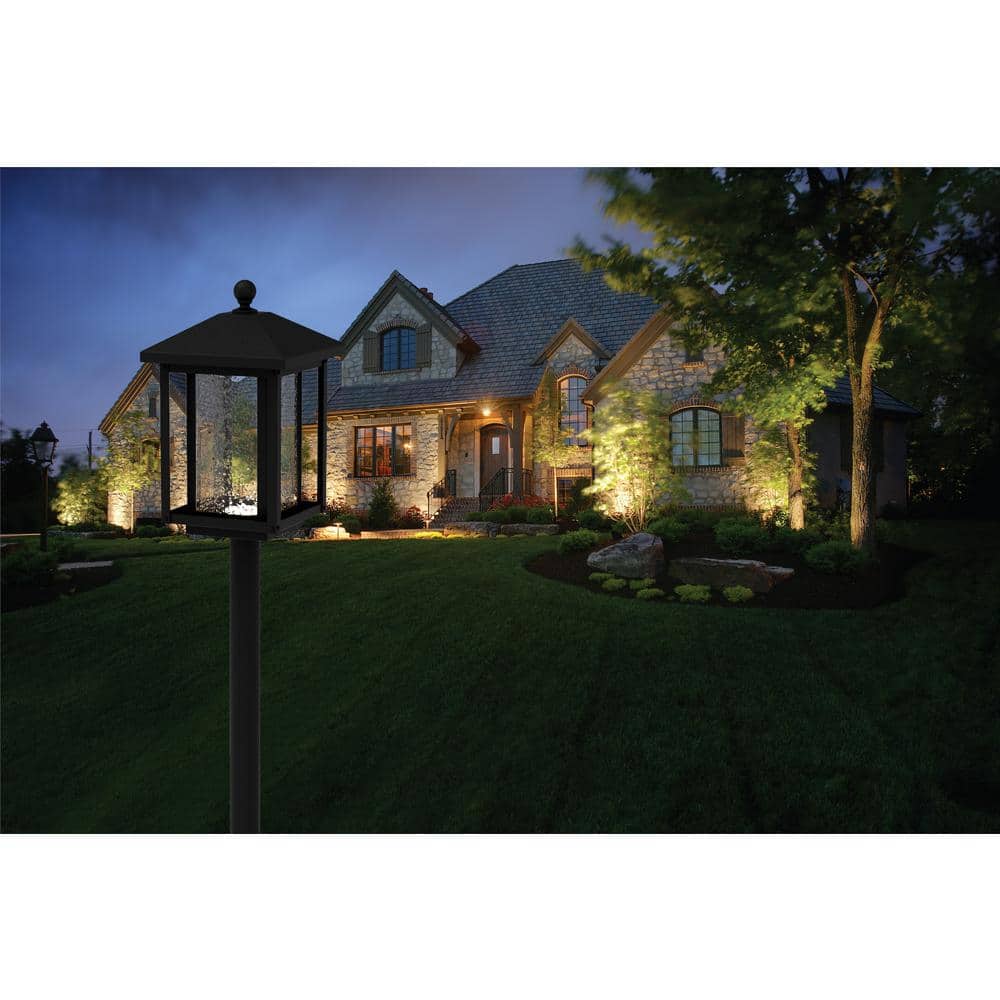 Black Bubble Glass Outdoor LED Pathway Light