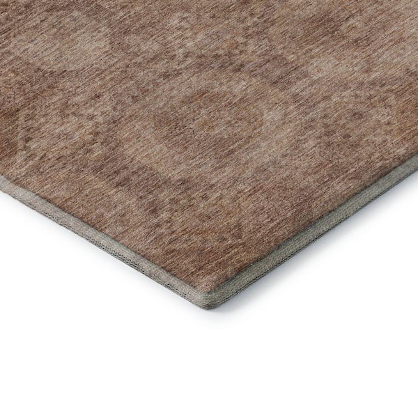Mayfield Premium Machine Washable Abstract AMF1925 Copper 8 ft. x 10 ft. Area Rug
