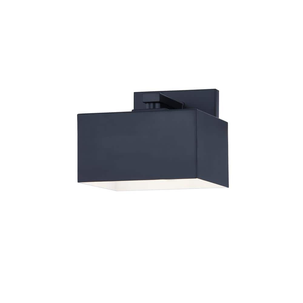 Cubely Medium 1-Light Black Hardwired LED Outdoor Wall Lantern Sconce (1-Pa