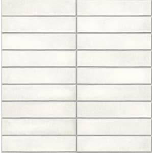Perkins White Modern Brick Paper Strippable Roll (Covers 56.4 sq. ft.)