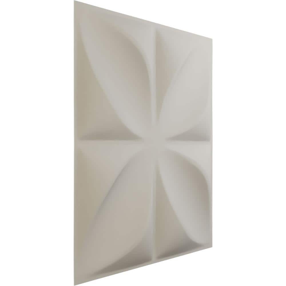 Helene White Textured 3D PVC Wall Panel 11 7/8" x 11 7/8"