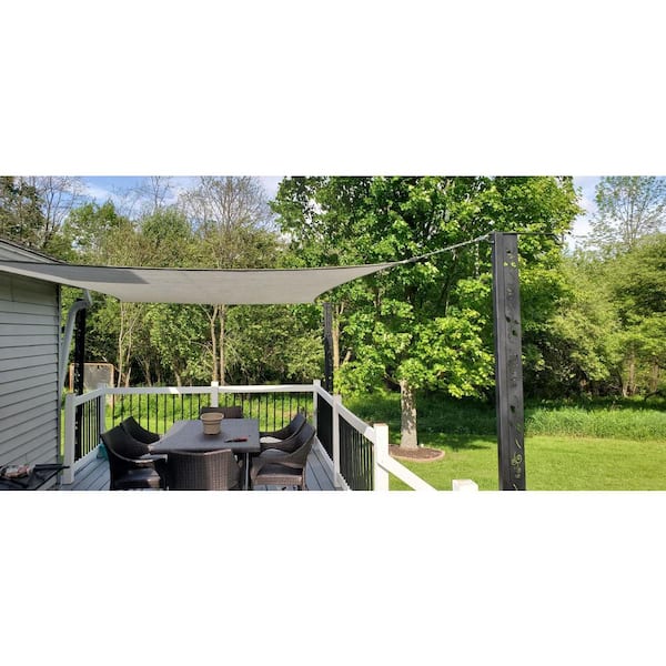 Garden Carport Outdoor Patio We Customize 95% UV Block Water Resistant ColourTree Custom Size 14' x 14' Grey CTADS14 Rectangle Waterproof Sun Shade Sail Canopy Awning Shelter