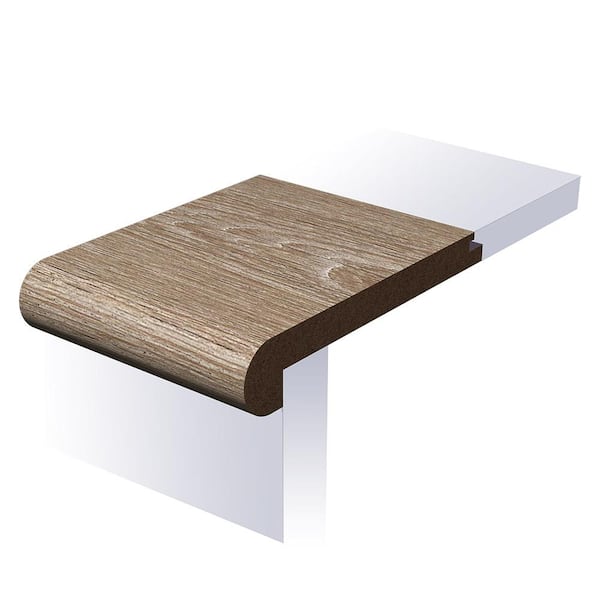 Gracious Bamburgh Flush Stair Nose 0.95 in. T x 4.47 in. W x 94 in. L Smooth Wood Look Laminate Moulding/Trim
