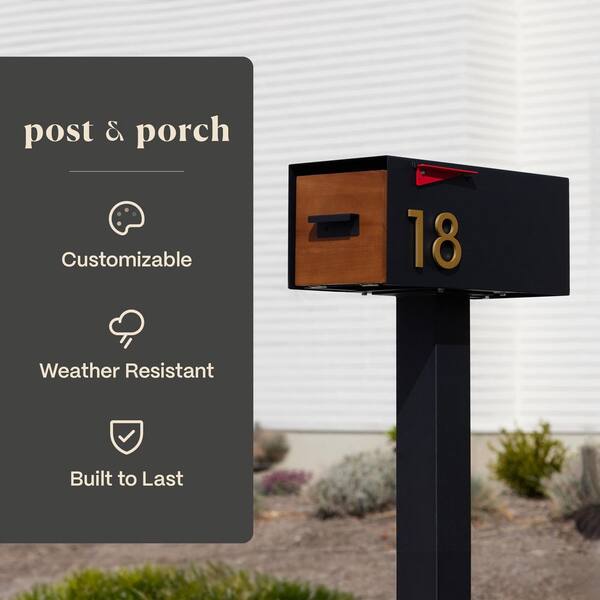 POST & PORCH Large Malone Malone Post Mounted Mailbox L