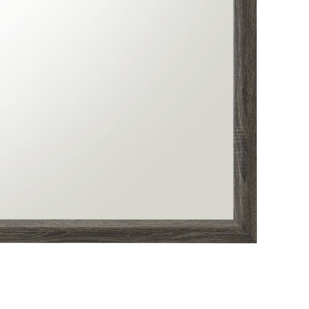Valdemar 39" Full-Length Rectangular Wood Mirror in Weathered Gray