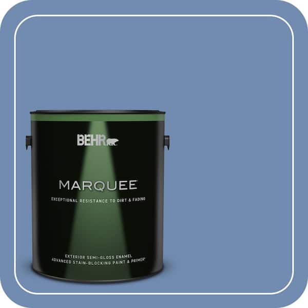 BEHR MARQUEE 1 gal. #590D-5 Windsurf Blue Semi-Gloss Enamel Exterior Paint & Primer